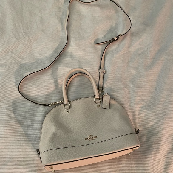 White Coach Revel Bag Style Top Handle Purse - Picture 1 of 7